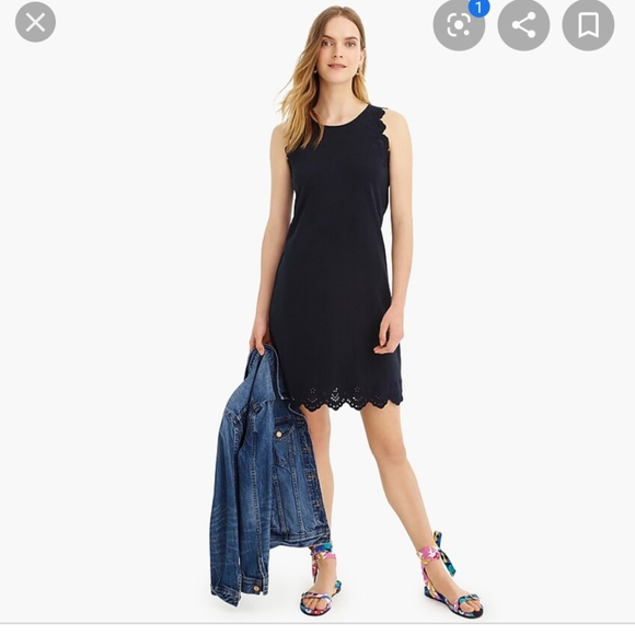 J. Crew Dresses & Skirts - J.Crew Eyelet Knit Tank Dress
